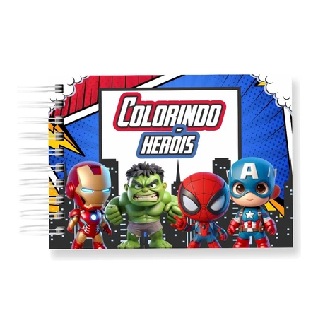 Livro para colorir SUPER HEROIS